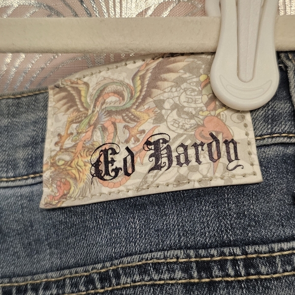 Ed Hardy Blue Jeans Size 28 - Picture 4 of 6